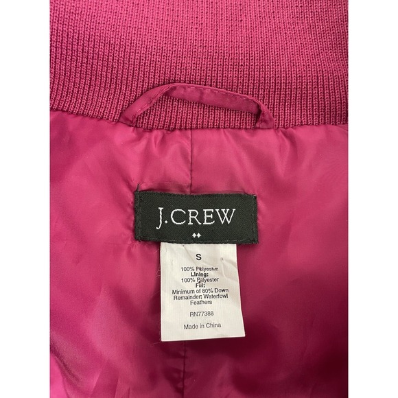 J. Crew Quilted Full Zip Puffer Vest Womens Size Small / Pink - Picture 5 of 5